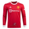 Officiële Voetbalshirt Manchester United Thuis 2021-22 Lange Mouw - Heren